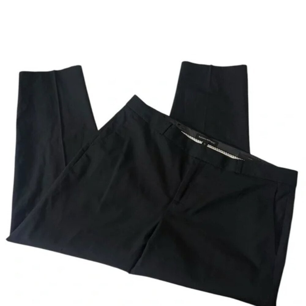 BANANA REPUBLIC - Avery Straight pant sz 12 in Black Color Wool blend inseam 26” - Picture 2 of 7
